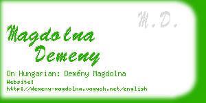 magdolna demeny business card