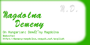 magdolna demeny business card